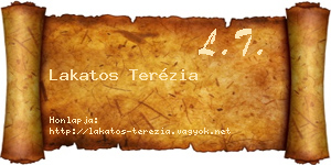 Lakatos Terézia névjegykártya